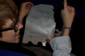 Performance et projections, workshop à l'ESAD de Reims. 