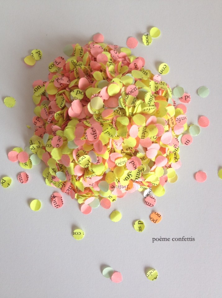 poème confettis, exposition RIKIKI